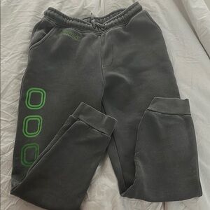 Kids Gray Joggers with Green Accents